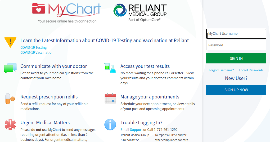 Reliant MyChart