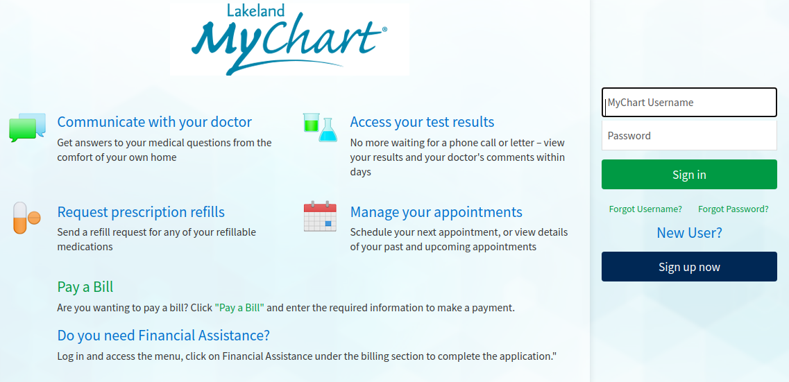 mychart lakeland login