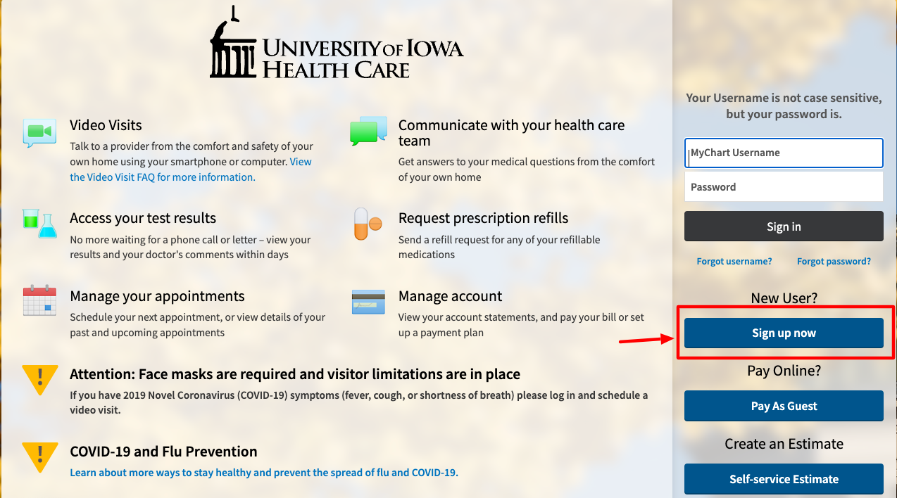 university of iowa mychart sign up