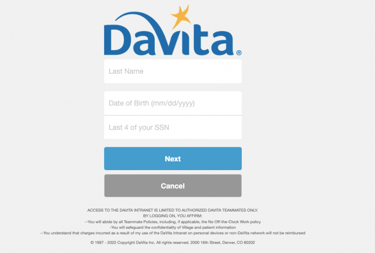 DaVita Login at Updated 2022