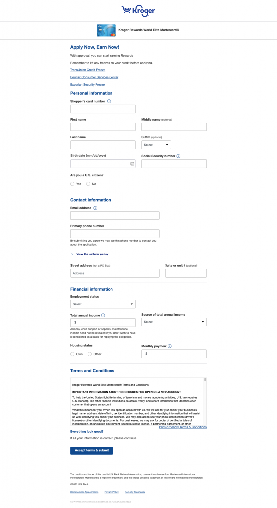 Apply For Kroger MasterCard Card at
