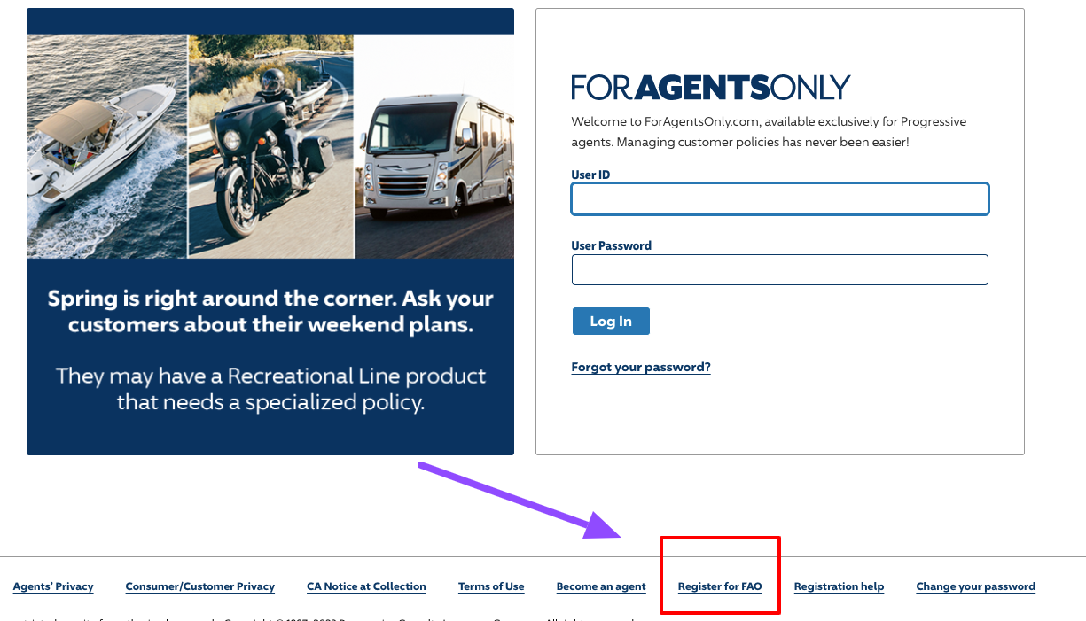 ForAgentsOnly account registratin